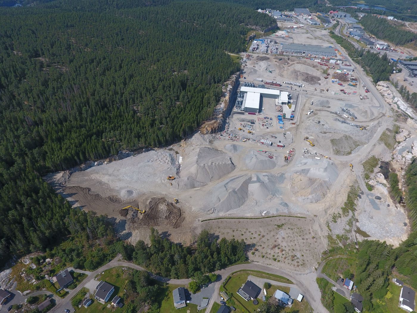 Arkivfoto fra 2021 av Green Mountains datasenterområde i Enebakk